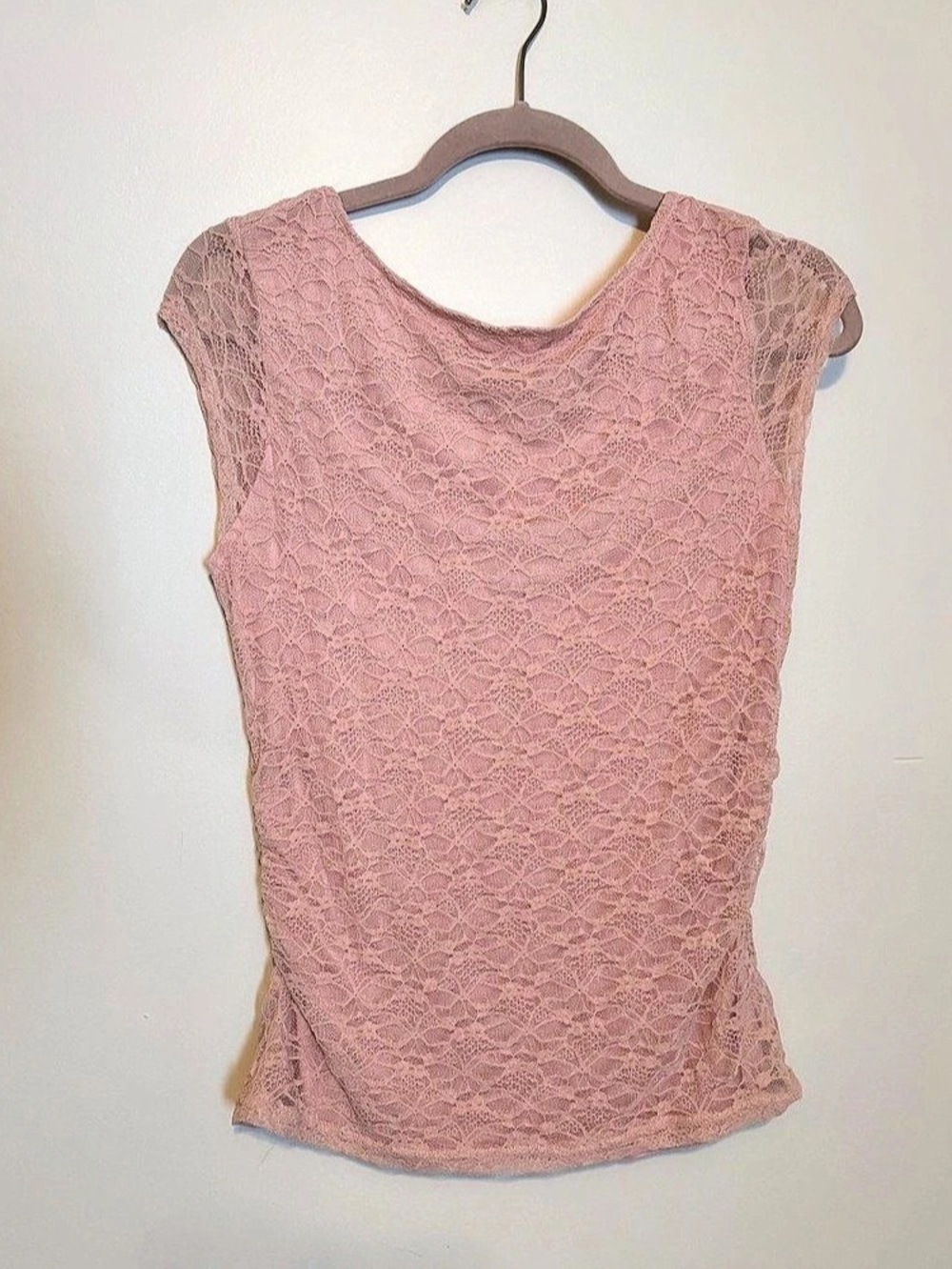 Sanctuary Meet You There Top Lace Overlay Tank Top in Pink Size Large NWT